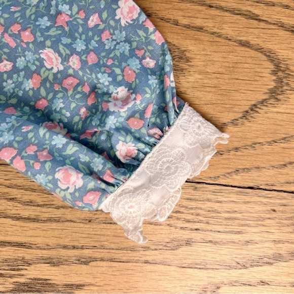 The Children’s Hour by Jan Brigg’s Vintage Blue Ditsy Floral Dress Size 4T - Picture 4 of 15